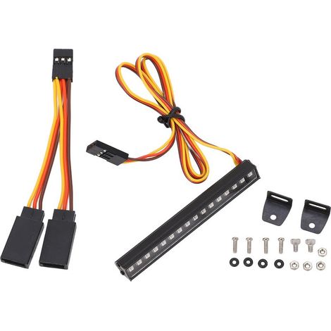 Kit de lampe LED de toit de barre RC 16LED RGB, pièces de mise à niveau de lumière multimode pour voitures Traxxas 1/18 (1/5)