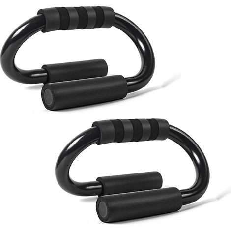 Barres De Pompes - Support En Acier Antidérapant Avec Poignées En Mousse Haute Densité - Pour Entraînement Musculaire À Domicile - Lot De 2 (1/5)
