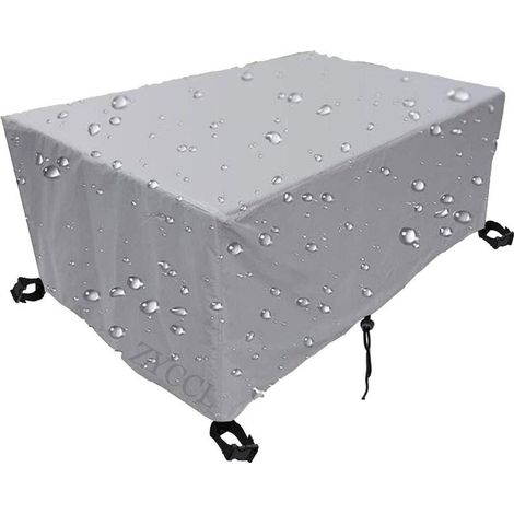Housse imperméable pour mobilier de jardin, en tissu Oxford résistant aux UV, de forme rectangulaire et respirante, idéale pour les groupes de sièges, dimensions : 90 x 90 x 40 cm (1/5)