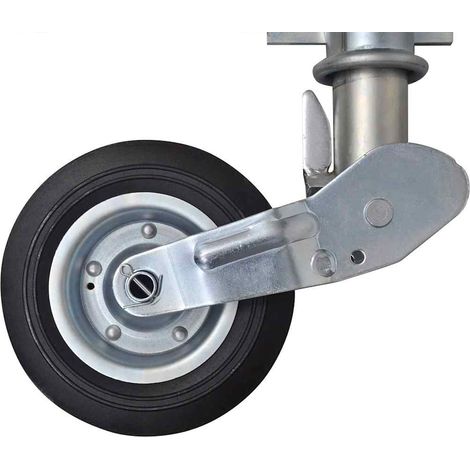 Roue de cric de remorque pliable pour caravane en acier galvanisé charge 400 kg tube 60 mm (1/4)