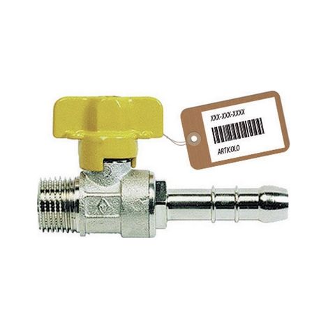 RUBINETTO A SFERA GAS CON PORTAGOMMA M F-BRICO- 1/2 x 14 Metano- FAIDF- pezzi 1