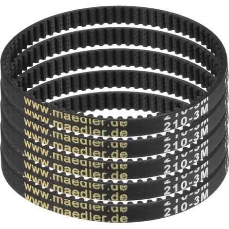 5pcs HTD-3M Courroie de Distribution en Caoutchouc 70 Dents, 210mm Longueur de Pas x 6mm Largeur x 2.4mm Hauteur, Courroie de Poulie en Boucle Fermée (1/5)