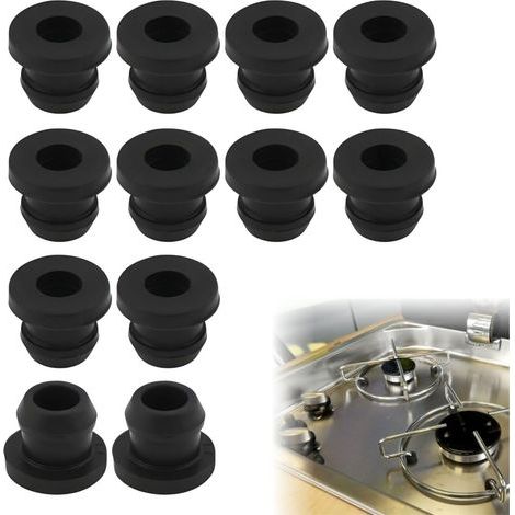 12 Pièces Bouchons en Caoutchouc Coniques pour Cuisinière de Camping-Car, Pieds en Caoutchouc Anti-Rouille pour Supports 5mm, Compatible Dometic, Smev & Tford Accessoires Camping-Car