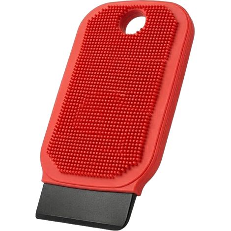 3-in-1 Silikon-Reinigungsbürste, geeignet für Geschirr, Obst und Gemüse (rot, 1 Stück) (1/5)