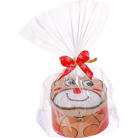 Serviette Main - Forme Gâteau Noël - Motif Cupcake Brodé - Cadeau Fête - 1 Pièce (1/2)