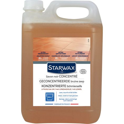 Savon noir à l'huile de lin pour les sols intérieurs 5L STARWAX