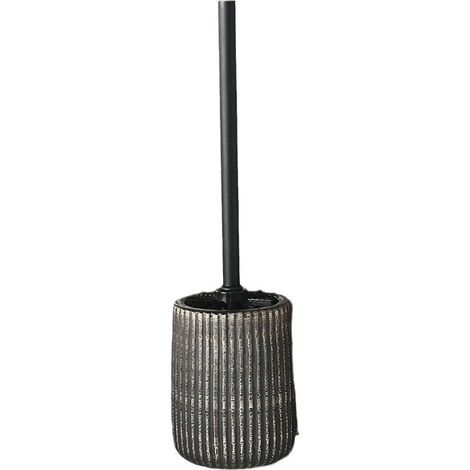 Brosse WC en céramique style nordique vintage, 40 × 11 cm, manche long, sans angles morts, accessoire ménager (1/5)