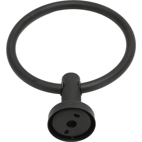 Anneau porte-serviettes noir mat, crochet mural en acier inoxydable antirouille, porte-serviettes moderne pour salle de bain (1/5)