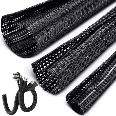 Protection de câble - 3 m (14 mm) - Nylon - Noir (1/5)