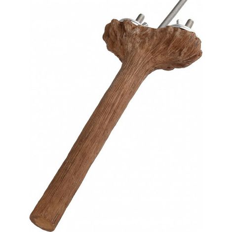 Klappbare Vogelstange Holzoptik, klappbare Stange mit Stromkabel, bissfest, kältebeständig (1/5)
