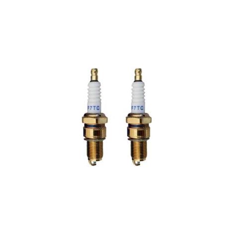 Candela di accensione, candela metallica, candela con elettrodo, candela per motore, candela per tosaerba, candela F7TC (2 pezzi) - Crezuo
