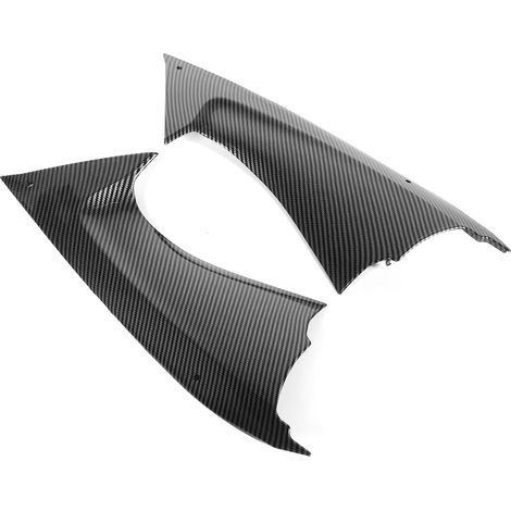 2 pièces de cache de conduit d'air latéral style fibre de carbone, insert de carénage compatible avec Yamaha YZF R6 2008‑2016 (1/5)