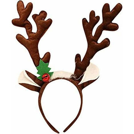 Rentiergeweih-Haarreif – Weihnachtsaccessoire für Erwachsene und Kinder, perfekt für Weihnachten (dunkelbraun), Sunny (1/3)