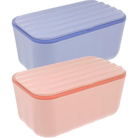 Boîte de rangement pour mouchoirs en 2 parties, support mural anti-poussière pour lingettes humides avec couvercle, boîte de rangement de bureau