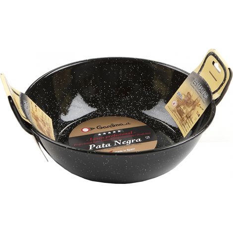 PADELLA CON PATA NEGRA SMALTATA PADELLA CON PIASTRA PER GRIGLIARE 40CM-8,9L-INDUZIONE - 87040 (1/2)