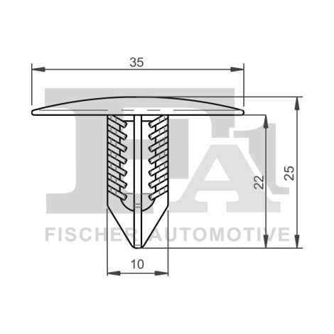 Clip, enjoliveur FA1 22-10004.5 DACIA 7703077435