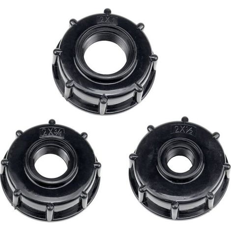 Adaptateur IBC S60x6 - Robinet 1/2 Pouces 3/4 Pouces 1 Pouces - Pour Réservoir Eau Pluie Irrigation - Lot de 3 (1/5)