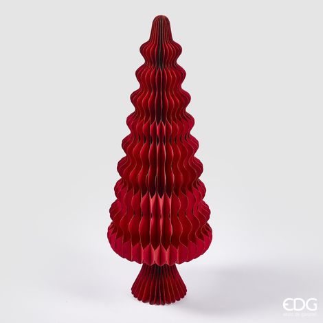 Statuetta Pino color rosso scuro per decorazioni natalizie -Modello 1 (1/2)