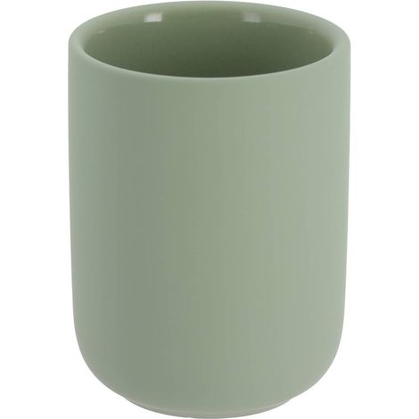 Becher aus steinzeug mit rubber-effekt 300 ml - khaki - Tendance (1/2)