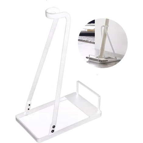 Support pour aspirateur - Support universel - Support de sol - Compatible avec les aspirateurs Dyson - Métal - Blanc (1/5)
