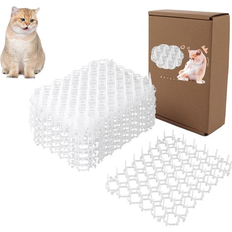 12 Pièces Tapis Anti Chat, Plastique Répulsif Chat avec Pointes Repulsif Chat Exterieur Jardin Tapis de Dissuasion pour Maison Clôture de Jardin Intérieur Extérieur (1/5)