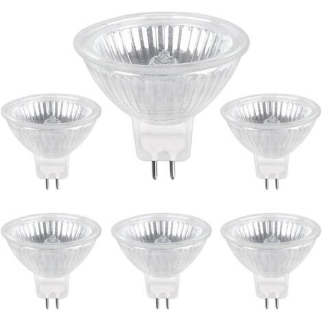 Ampoule Halogene GU5.3 50W 220V, 680lm Blanc Chaud 2700K Dimmable, Ampoule Spot Halogène MR16, pack de 6 (1/5)