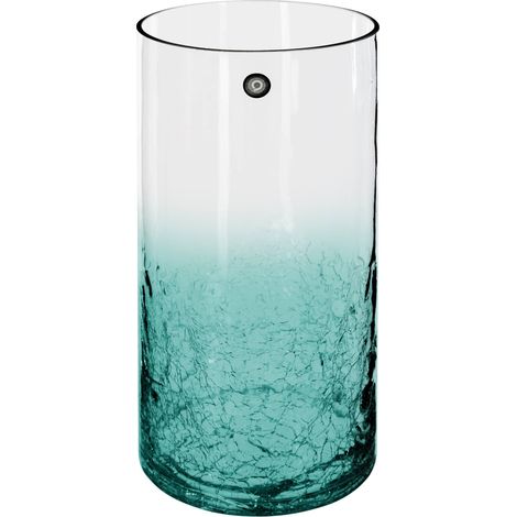 Blumenvase, gebrochene Glas-Optik, H. 30 cm (1/2)