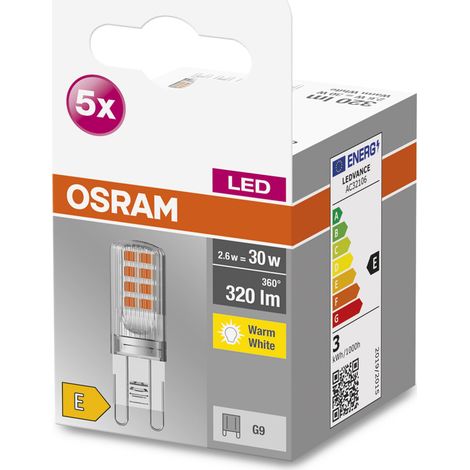 Osram Lámpara LED Star PIN blanco cálido 2,6W G9