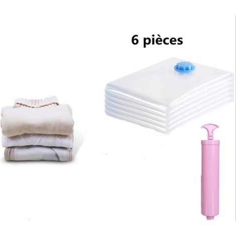 sac sous vide,Lot de 6 housses de rangement sous vide avec pompe manuelle - (60x80,70x100,80x120 deux chacun) (1/4)