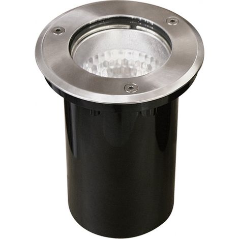Faretto da esterno depavimento da incasso da ilterreno bigorne rotondo ip65 1xe27 h.0,4xd.15cm nichel (1/2)