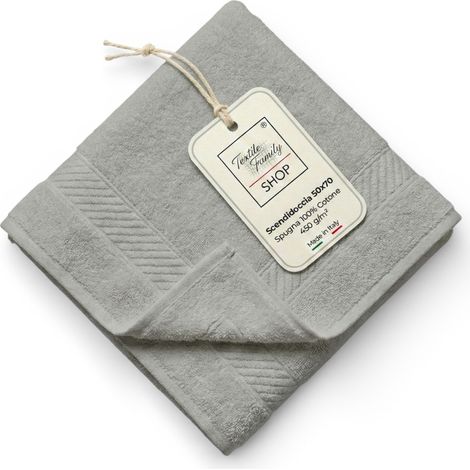 Scendidoccia Bagno Grigio 50x70 Spugna Cotone 450 g/m² - Tappetino Doccia Made in Italy
