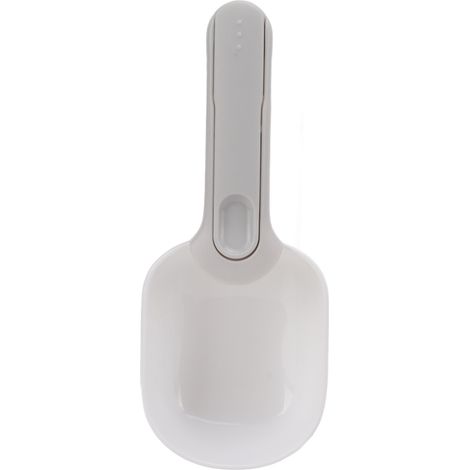 1 Cuillère à croquettes, manche long, clip intégré, ABS, 19,7 x 8 cm, pour chats et chiens (1/5)