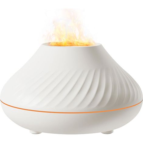 Humidificateur à brume de flamme Diffuseur d'huiles essentielles d'aromathérapie avec veilleuse à 7 couleurs Humidificateur USB silencieux à arrêt automatique pour la maison, le bureau, la chambre à (1/5)