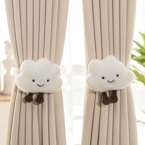 Crochets à rideaux à clipser de dessin animé, attaches de rideaux mignonnes, 2 pièces (1/5)