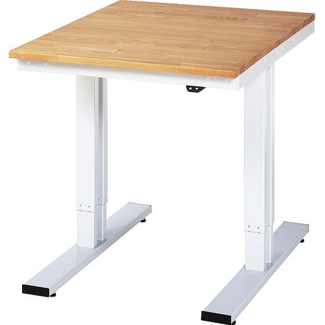 Établi adlatus RAU 300 réglable en hauteur électriquement Plateau en hêtre massif 750 mm x 1000 mm (1/5)
