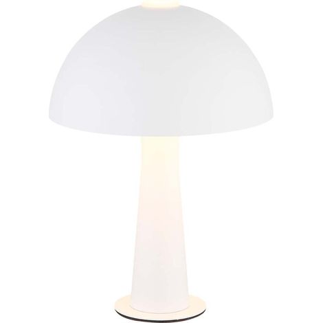 Tischleuchte Beistelllampe Leselampe Metall weiß matt Wippschalter H 28,5 cm (1/5)
