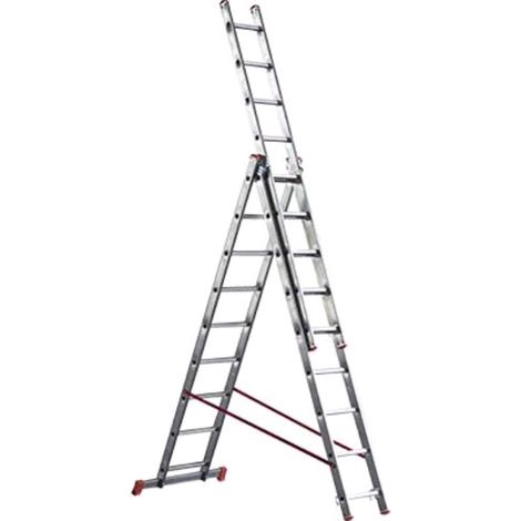 Scala Parallela 3 Rampe Orange 3 Marchetti Alluminio En 131 H.Cm 350/550/920 Pioli 3X13 - 1 Pz
