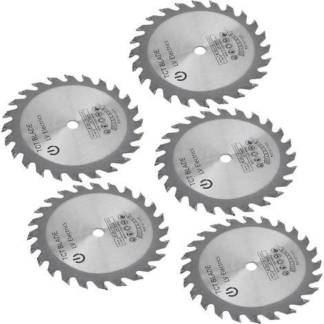 Lames de scie universelles en alliage dur, 5 pièces, 4,7 pouces, 24 dents, pour le travail du bois. (1/5)