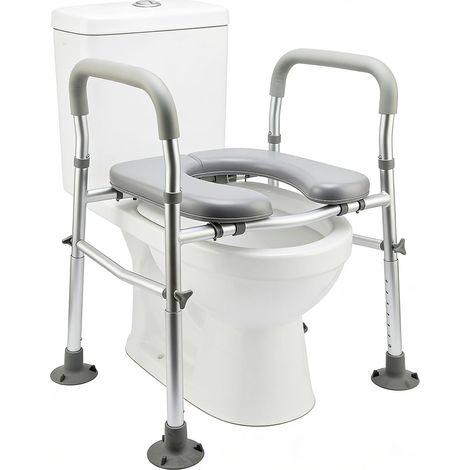 Rehausseur De Toilette avec Accoudoirs Réglables, Charge 180 Kg (1/5)