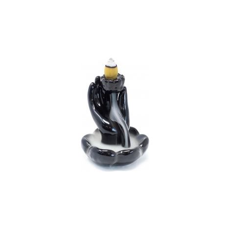 Brûle-encens à reflux - Main et fleur de lotus- Vendu par 1 (1/2)