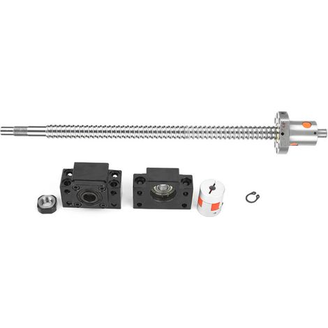 Vis à billes 360mm avec écrou BK/BF12, base de support et accouplement 6.35x10mm pour guidage linéaire (1/5)