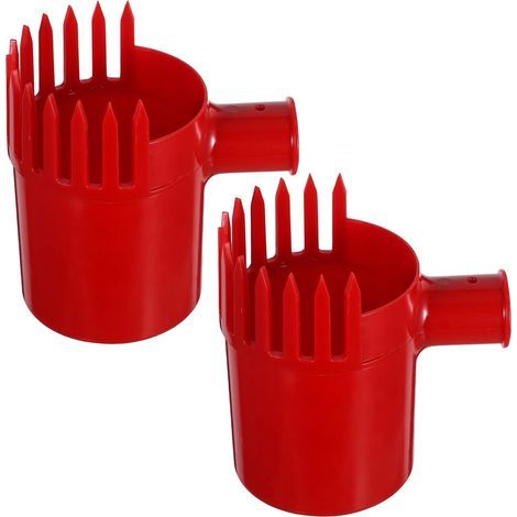Lot de 2 Outils de Cueillette en Plastique Rouge, Peigne et Pelle pour Récolter Myrtilles et Jujubes, Légers et Solide, Outil de Jardinage pour Cueillette en Plein Air (1/5)