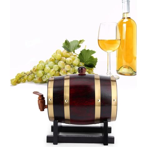 Fût à vin vintage en chêne de 1,5 L, accessoires de brassage pour usage domestique (1/5)