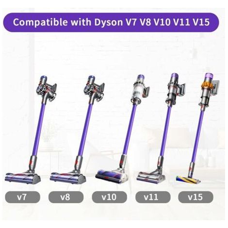 Accessoire pour aspirateur, Tube d'extension de Rechange pour Dyson v11 V15 V10 V7 V8 Aspirateur Sans Fil, Tube Rallonge en Aluminium Baguette Extensible(Violet) (1/4)