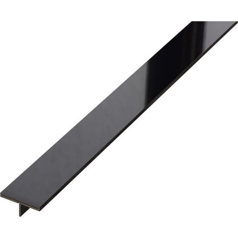 TS Profile Rektifizierte Fugenabdeckung aus Edelstahl 1.5cm x 270cm - Glänzendes Schwarz