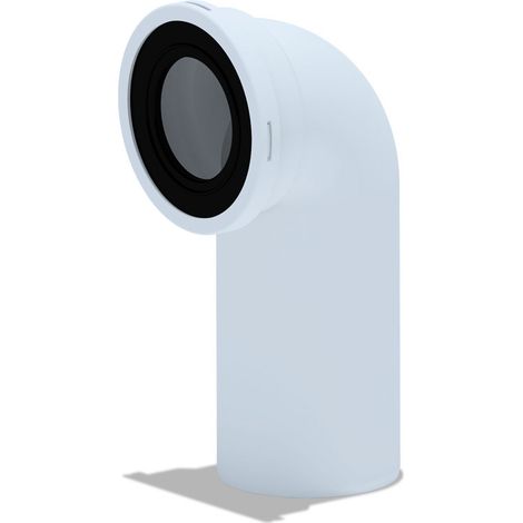 WC-Anschluss Bogen 90 Grad Abfluß weiß weiss WC-Abfluß Abflussrohr WC Verbindung Belvit WC Anschluss Abflussrohr DN 110 Bogen 90° (1/2)