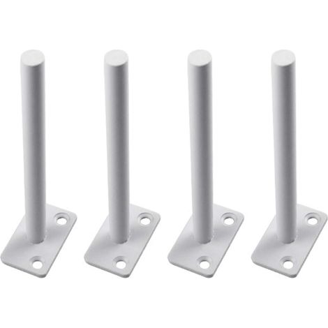 Supports en Métal pour Étagère Flottante, Supports D'étagère Dissimulés Flottants en T Support à Tablettes Flottantes, pour Support Mural Home Mur Bricolage, 4 Pièces(white150mm/6in) (1/5)