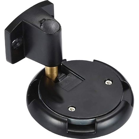 Butée de porte mécanique sans clou en alliage de zinc, ventouse réglable (noir) (1/3)