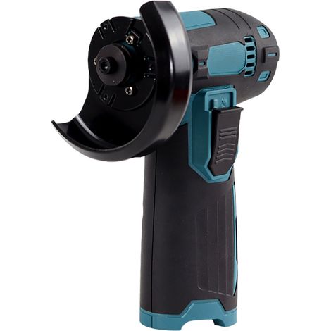 12V Meuleuse d'angle sans fil 19500RPM,avec 2 batteries 1300 mAh et disque de meulage,pour couper la brique polie, le bois, la pierre, l'acier impliquer6Lame de scie+gants+clé 110-240V bleu norme euro (1/5)