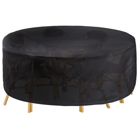 royaluxe-Housse Table Jardin Ronde Housse Salon de Jardin Exterieur Bache Table de Jardin Imperméable Housse de Protection pour Meubles de Jardin Ronde, 120x75cm
